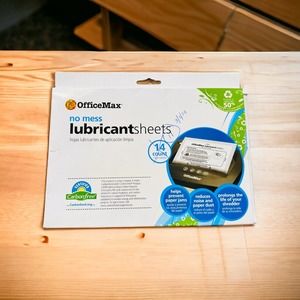 Office Max Shredder Lubricant 11 Sheets Open Package OM96649 No Mess